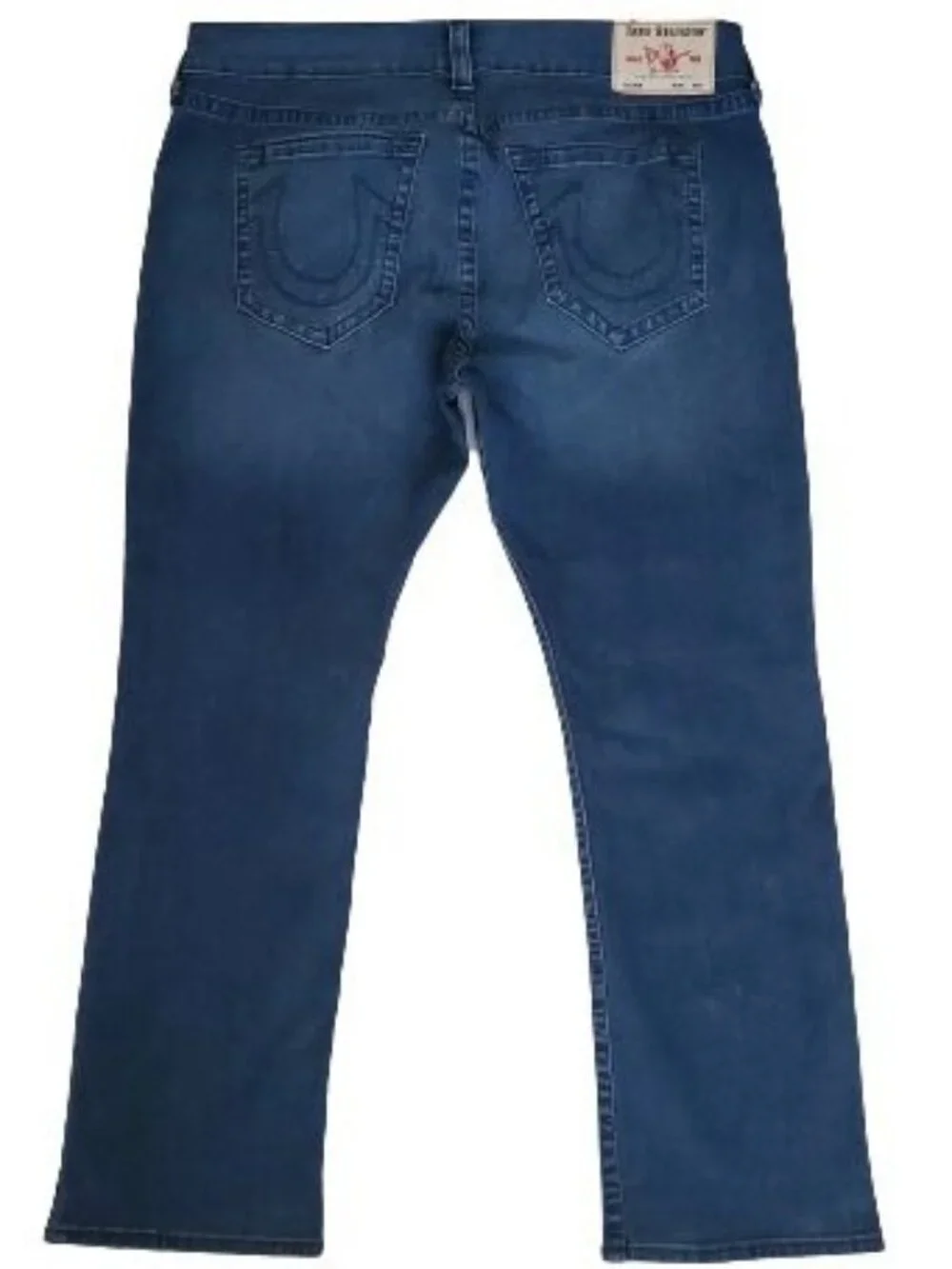 True Religion Men's Ricky Relaxed Straight Leg Blue Denim Jeans Size 38